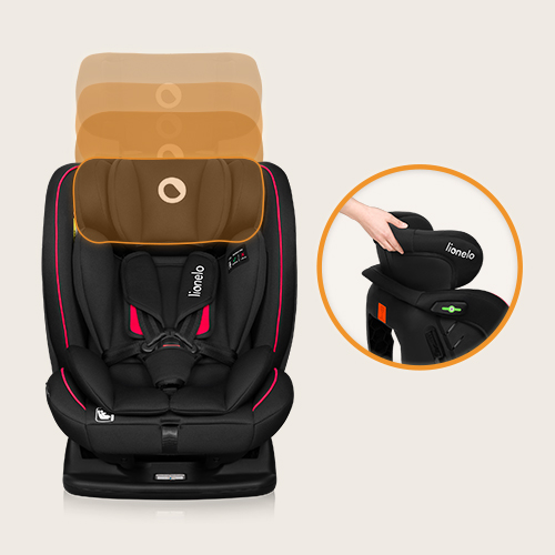 lionelo Aart i-Size Black Carbon Red — Kindersitz